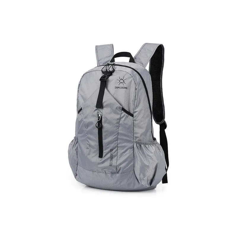 SAMSTRONG Polyester Backpack Unisex Gray/Black/Dark Blue-3