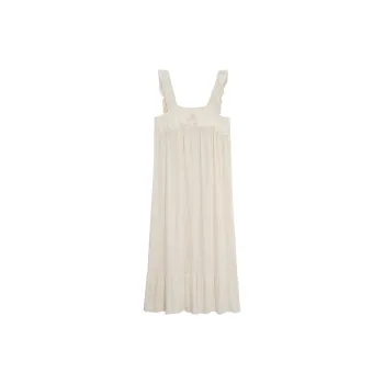 Sha Qian Nightgown Women's Beige Yellow