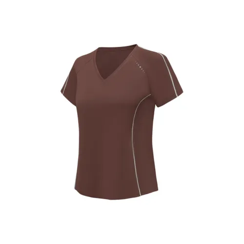 Particle Fever T-Shirts Women's Ice Chocolate Brown