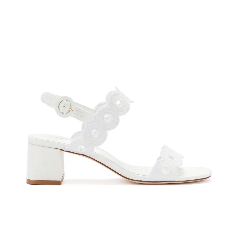 Larroude Florence Strap Sandals 4.5cm Women's White-1