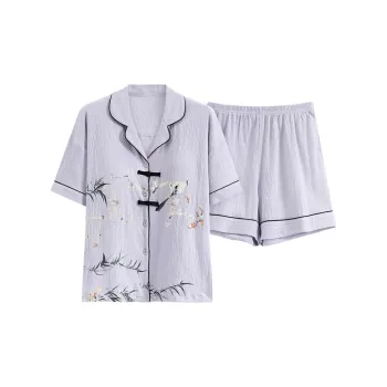 The Story Of The Flower Season Pajama Set Women's Light Lavender