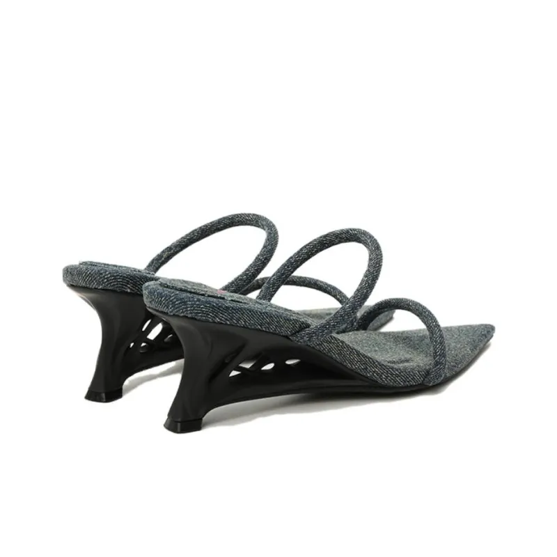 DAPHNE LAB Sugar-free Series Slide Slippers Women's Black-7