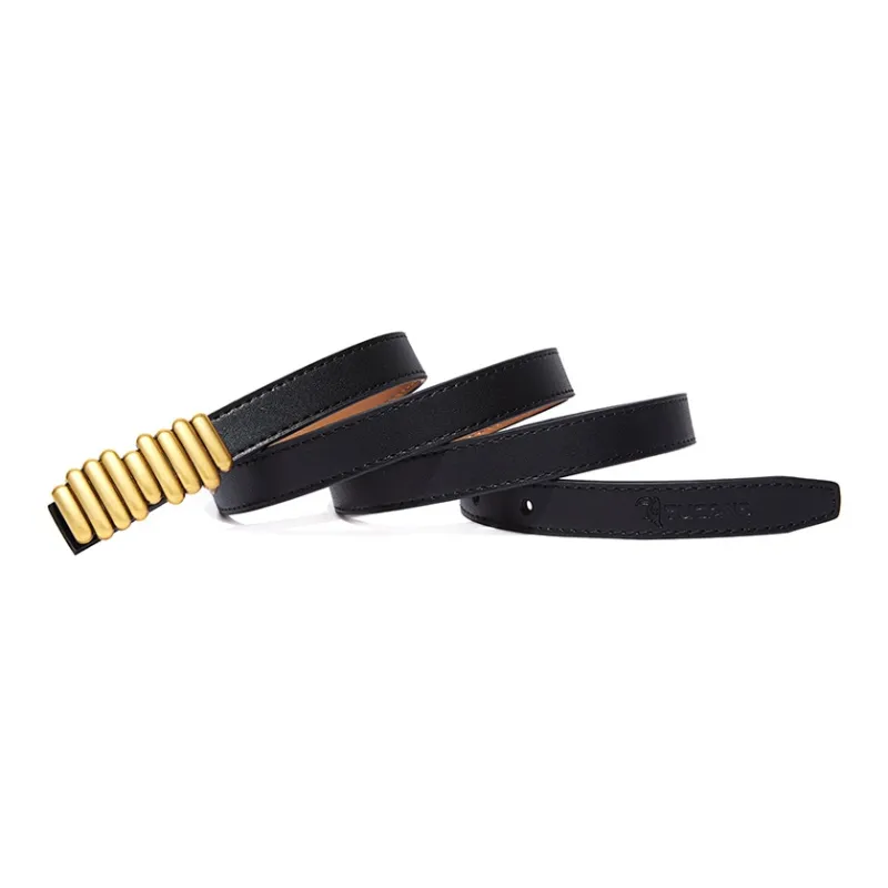 TUCANO Cow Split Leather Leather Belts Women's Black/Coffee/White Width  1.8cm-2