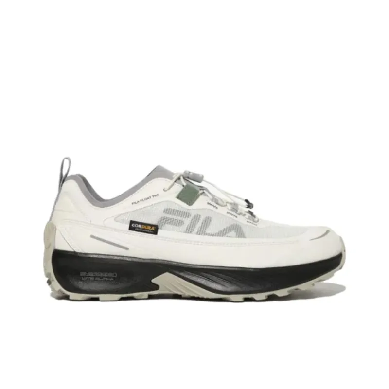 FILA Cushioned Anti Slip Wear Resistant Breathable Lightweight Low Top Trail Running Shoes Unisex White Korean Style-1