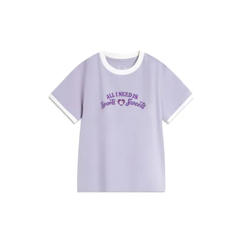 LINING Sports Life Collection T-Shirts Women's Sea Salt Purple