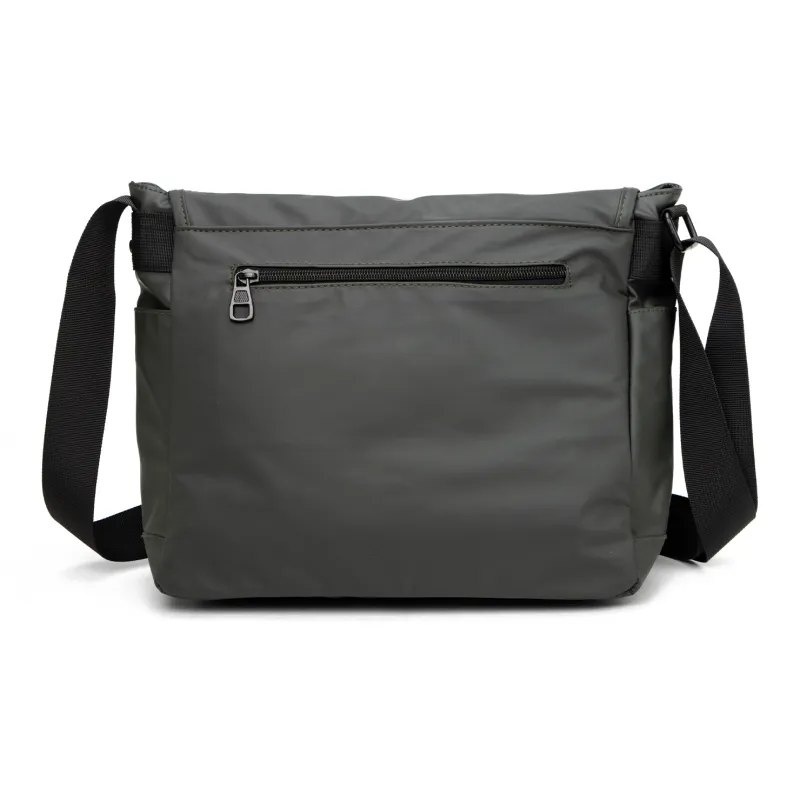 TAKI Synthetic Leather Buckles Crossbody Bag, Shoulder Bag Unisex Black/Gray/Blue/Green-14