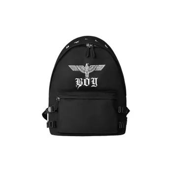 Boy London Fabric Backpack Medium Size Unisex Black