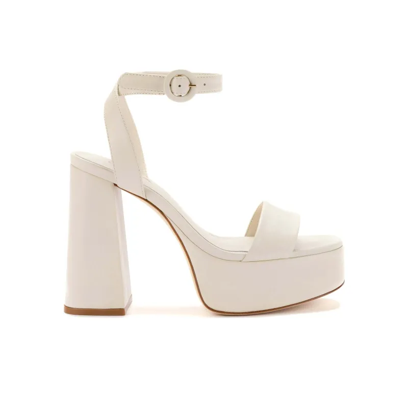 Larroude Dolly Strap Sandals 11cm Women's Ivory White-1
