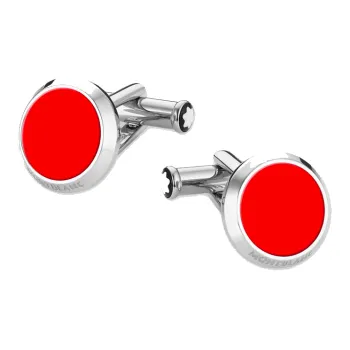 MONTBLANC Stainless Steel Cufflinks Men's Red