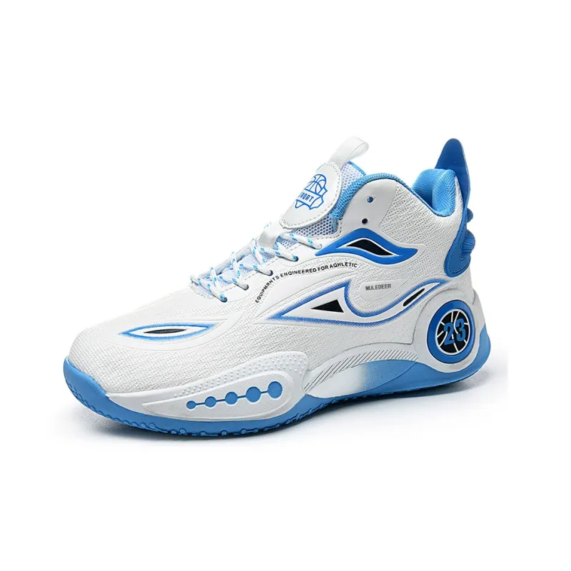 Black tailed Deer Shock Absorbers With Slip Resistant Features High Top Basketball Shoes Unisex-11