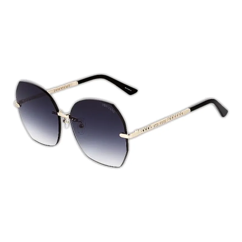 VEDI VERO Nylon PA Polyamide Irregular Shape Sunglasses Unisex Gold-0