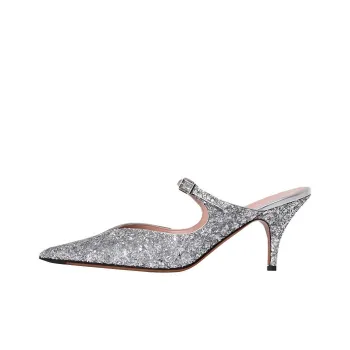 Zimmermann Closed Toe Slippers 6.5cm Women's Silver