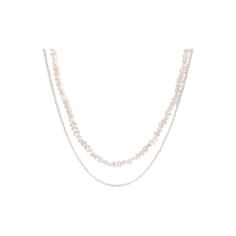 ADHORA S925 Silver Pearl Necklaces Women's-1