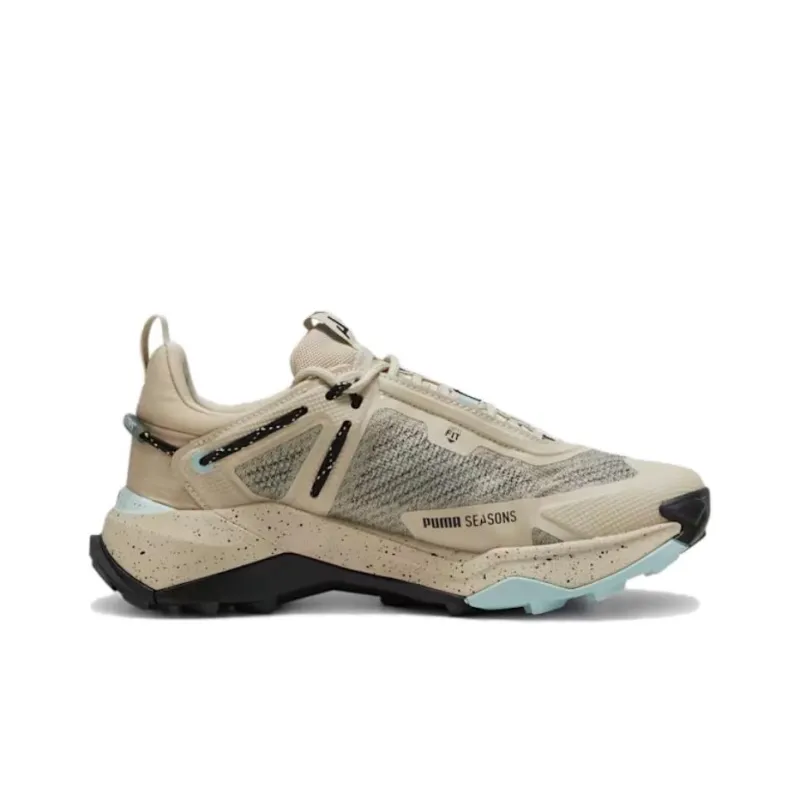 PUMA Explore NITRO GORE TEX Cushioning, Wear Resistant Low Top Hiking Shoes Women's Gray Green-1