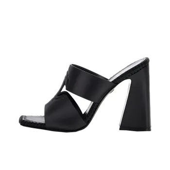Roberto Cavalli 118mm Logo-embossed Leather Mules