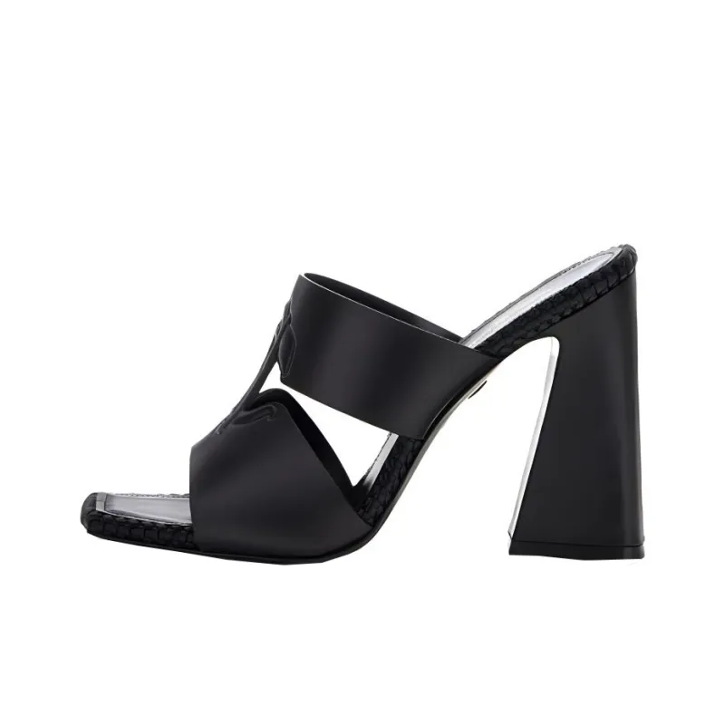 Roberto Cavalli 118mm Logo-embossed Leather Mules-0