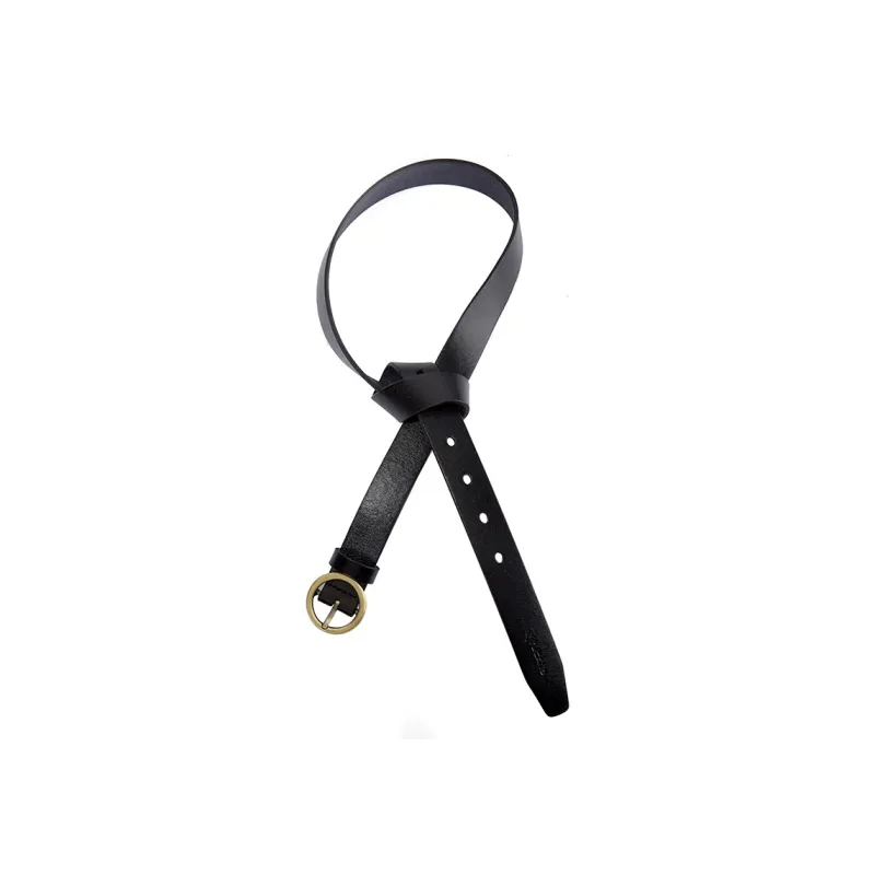 TUCANO Bovine Split Transfer Leather Belts Women's Black/White Width 2.4cm-2