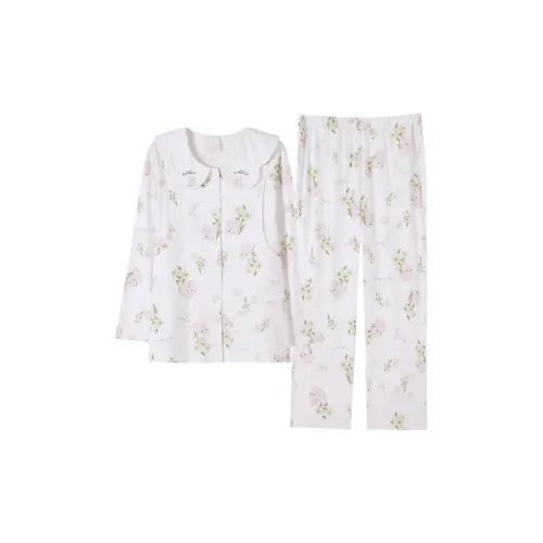 MIIOW Pajama Set Women's Ecru Rabbit