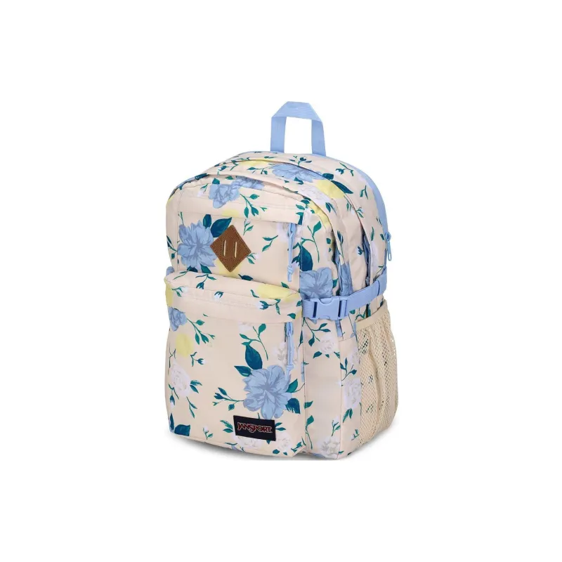 JanSport Polyester Backpack Unisex Beige & Purple-1