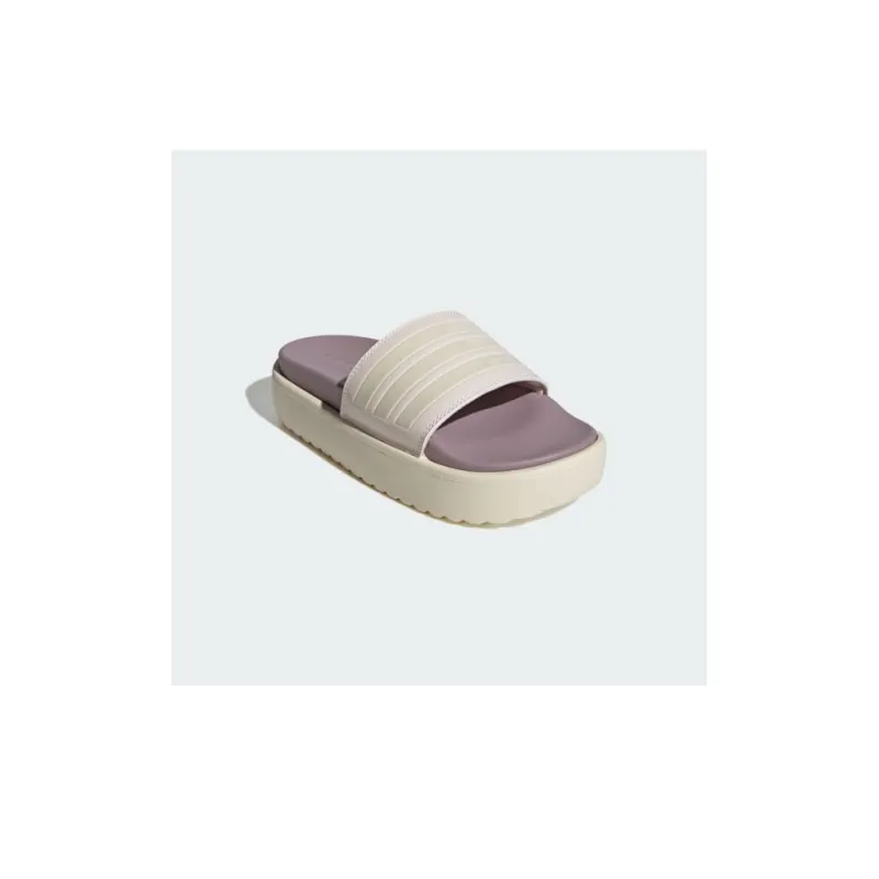 Adidas Adilette Platform Slides Putty Mauve Wonder White Preloved Fig Women's-10