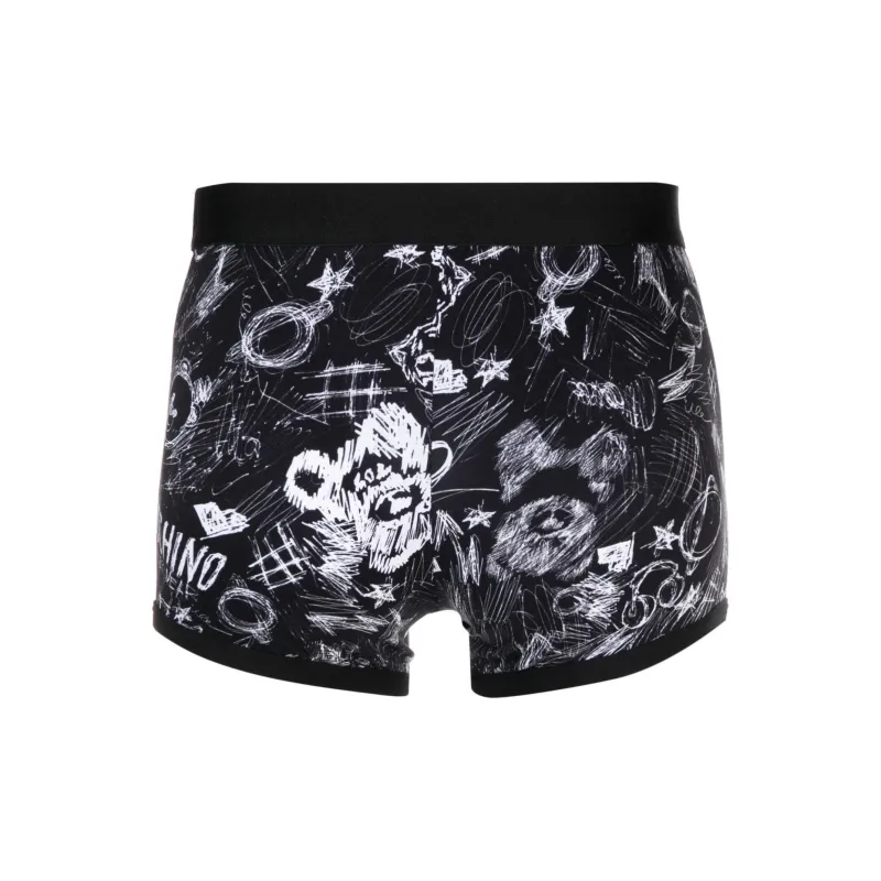 MOSCHINO Teddy Bear-print Stretch-cotton Boxers-1