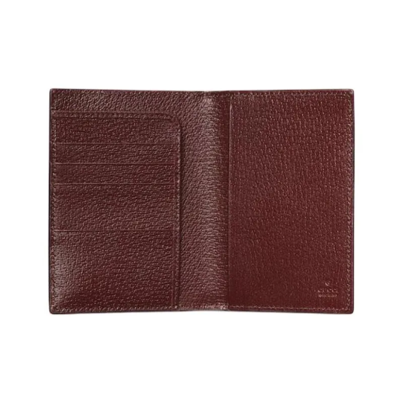 GUCCI Canvas Passport Holder Unisex Black-3