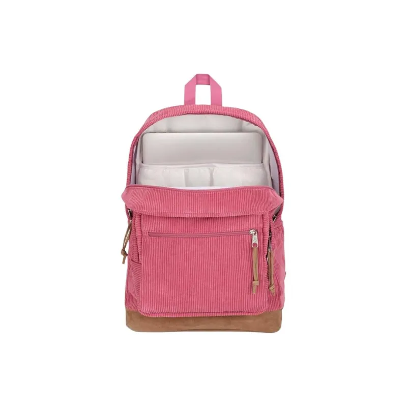 JanSport Corduroy Backpack Unisex Pink-4