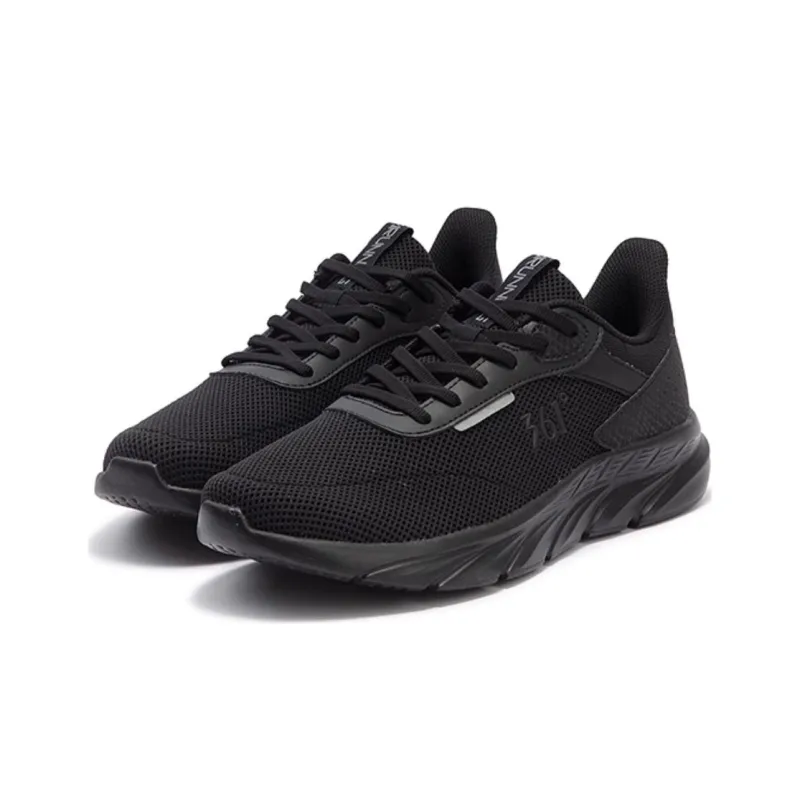 361° Anti Slip Wear Resistant Low Top Casual Running Shoes Men's Black-1
