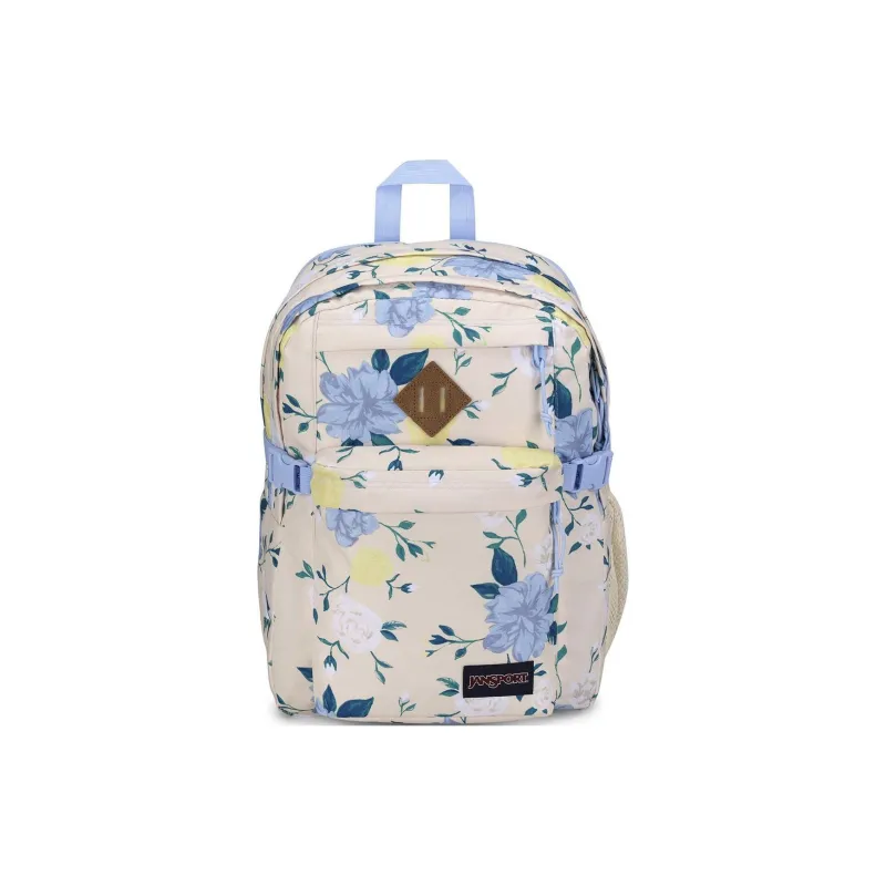 JanSport Polyester Backpack Unisex Beige & Purple-0