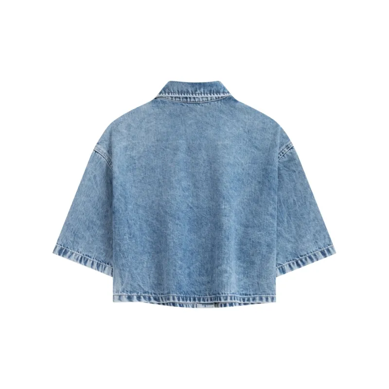 CALVIN KLEIN Shirt Women's Denim Light Blue-2