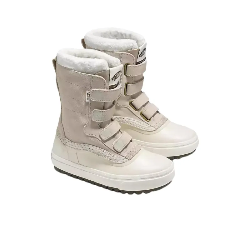 Vans Mte Abrasion Resistant Slip Resistant Knee High Snow Boots Unisex Beige-2