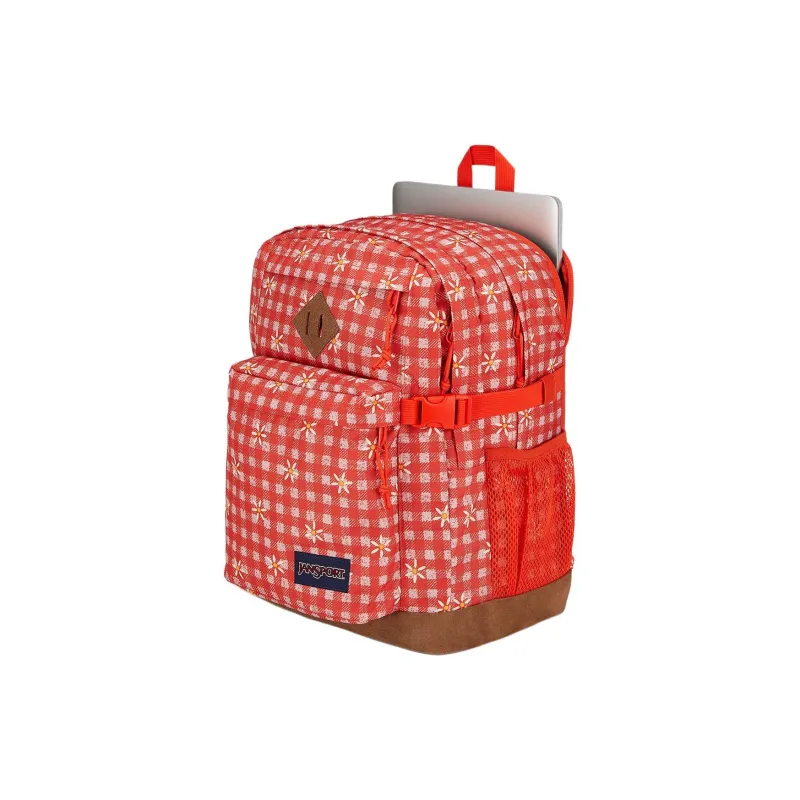 JanSport Suede Backpack Unisex Red-2