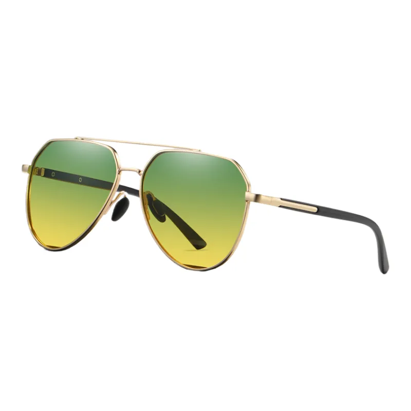 Thunder Pailong Alloy Aviator Sunglasses Unisex Black/Gray/Gunmetal-6