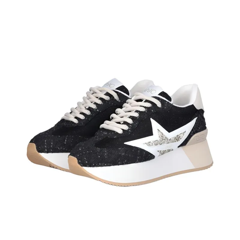 LIU JO Distressed Denim Sneakers-2