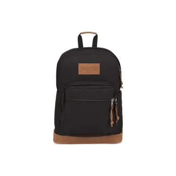 JanSport Suede Leather Backpack Regular Unisex Black