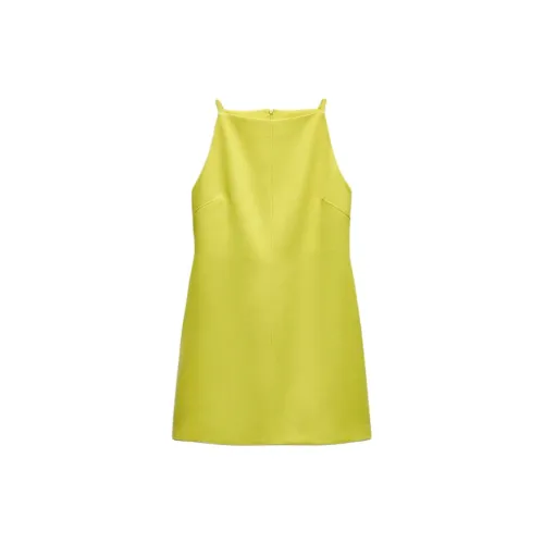 ZARA ZW Series Sleeveless Dresses Women's Yellow