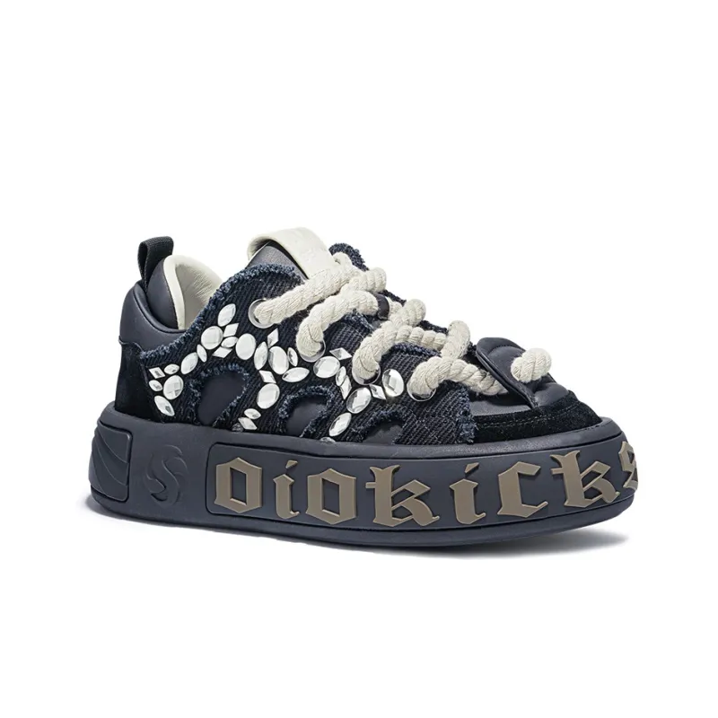 SALAXI Abrasion Resistant Balance Height Increasing Low Top Skateboard Shoes Unisex-9