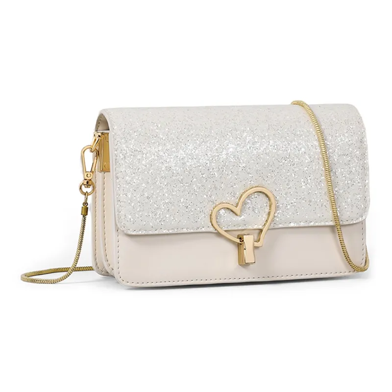 COMELY Composite Material Shoulder Bag Crossbody Bag Small Size Women's White-2