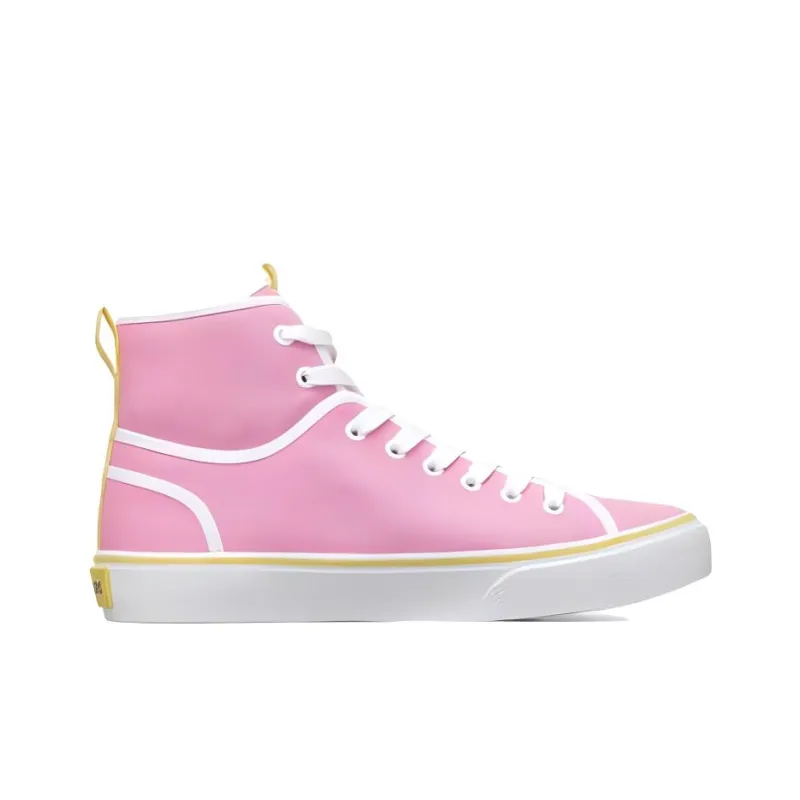 Skechers Street Slip Resistant Abrasion Resistant Shock Absorbers High Top Canvas Shoes Women's Pink-1