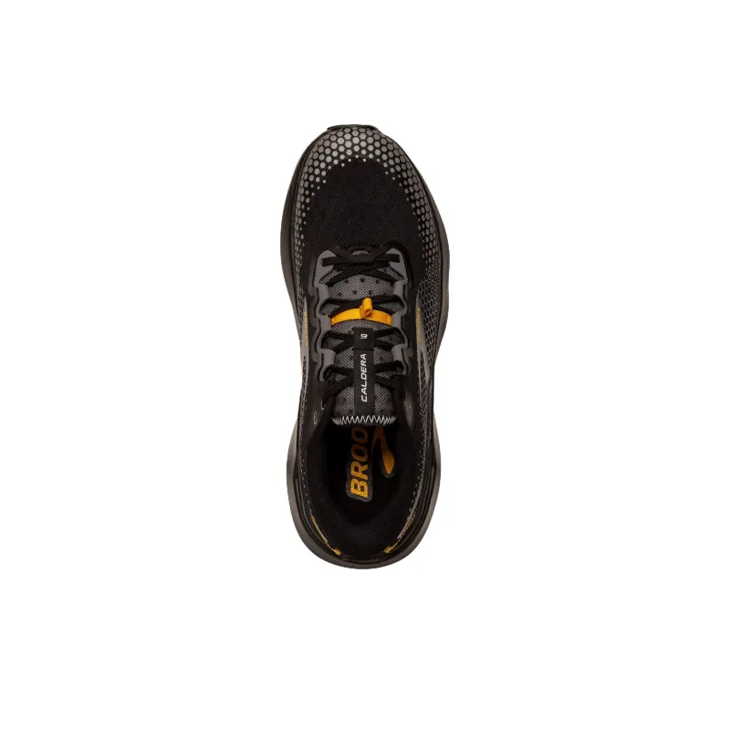 Brooks Caldera 6 Slip Resistant Low Top Trail Running Running Shoes Men's Black Yellow-4
