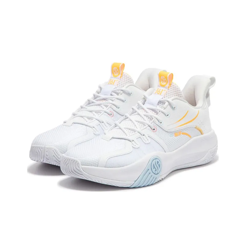 361° Ag Volley Slip Resistant Low Top Basketball Shoes Men's White Blue Orange-2