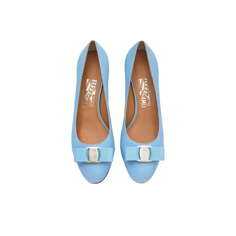 FERRAGAMO Varina Leather Ballerina Shoes-3