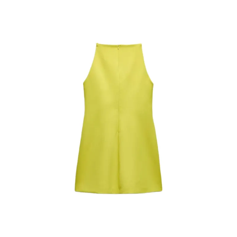 ZARA ZW Series Sleeveless Dress Women's Yellow-1