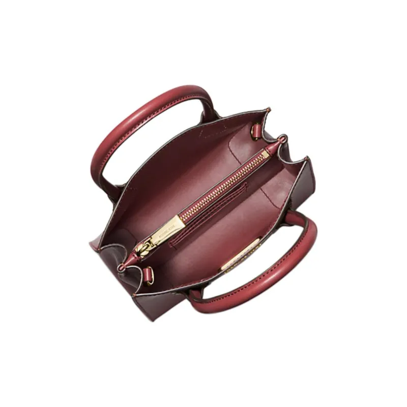 MICHAEL KORS Mercer Pebble Leather Shoulder Bag, Crossbody Bag, Handbag Medium Size Women's Deep Cherry-1
