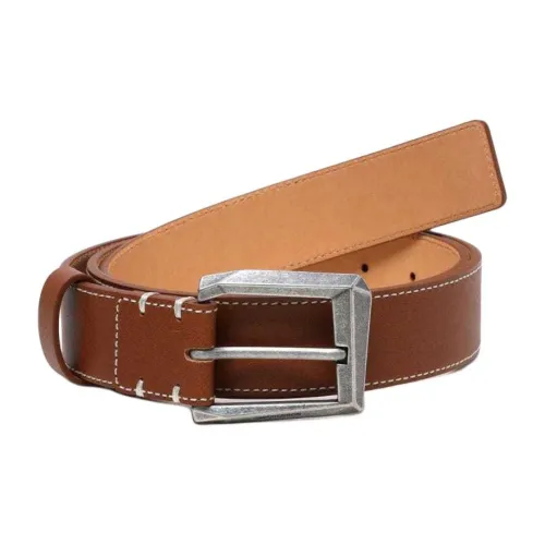 ADER ERROR Dresto Contrast Stitch Smooth Buckle Leather Belts Women's Brown