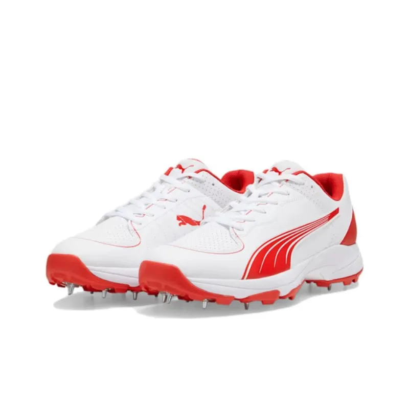 PUMA Spike 24.2 Anti-Slip Wear-Resistant Low-Top Training Shoes Men's White Red-2
