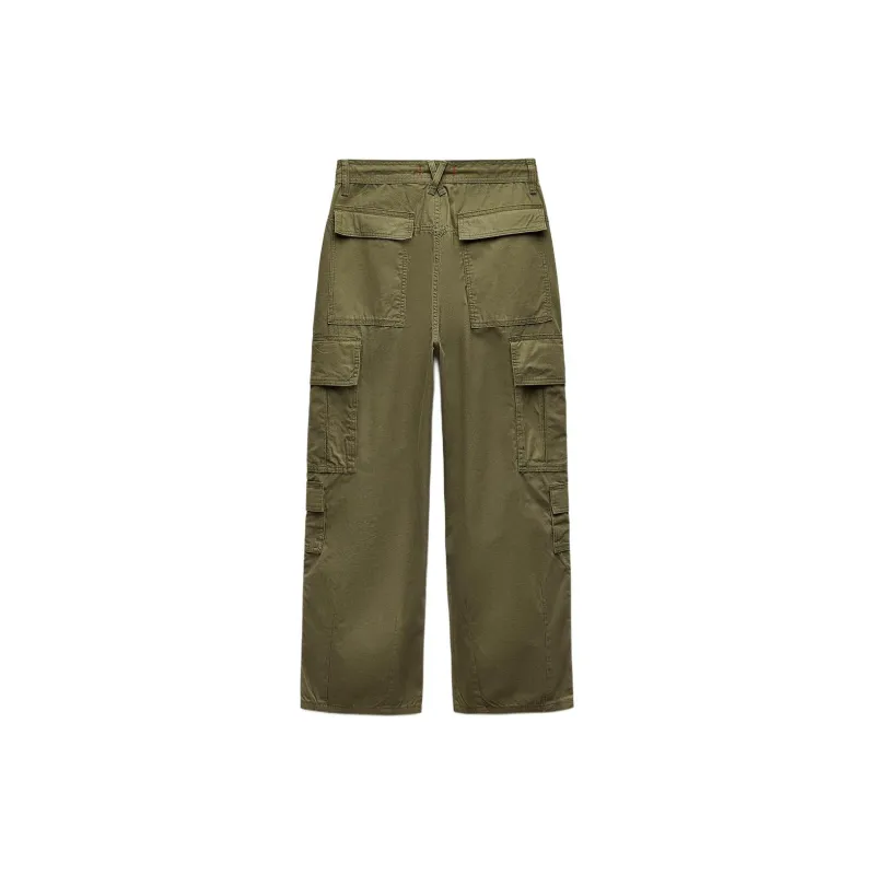 ZARA Cargo Pants Women's Green-1