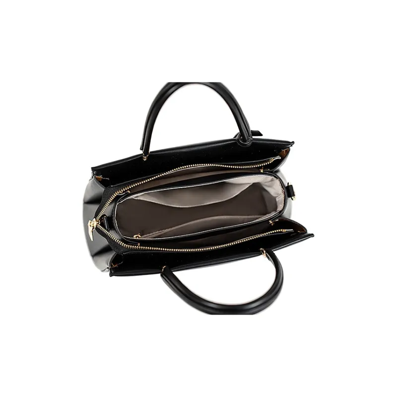 Vigno Synthetic Leather One Shoulder Handbags Regular Women's Black-3