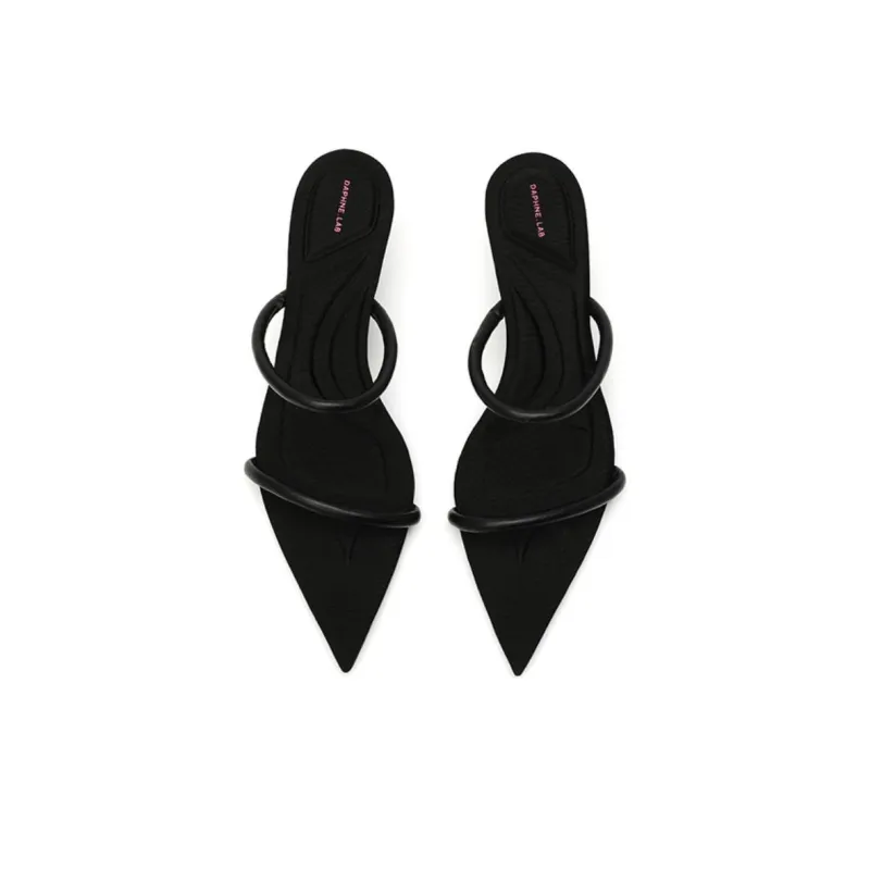 DAPHNE LAB Sugar-free Series Slide Slippers Women's Black-2