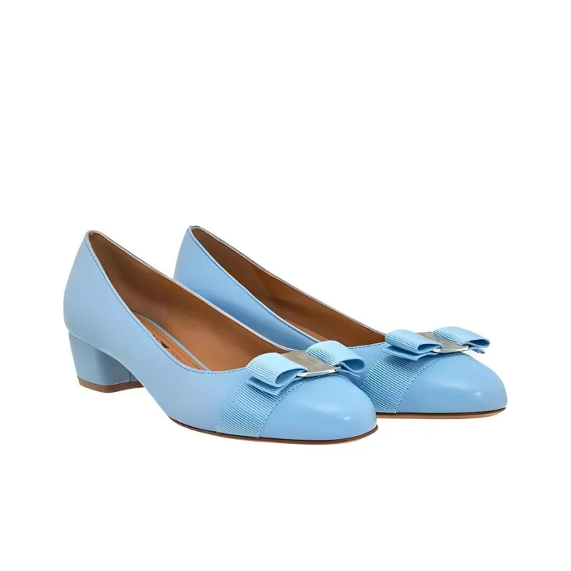 FERRAGAMO Varina Leather Ballerina Shoes-2
